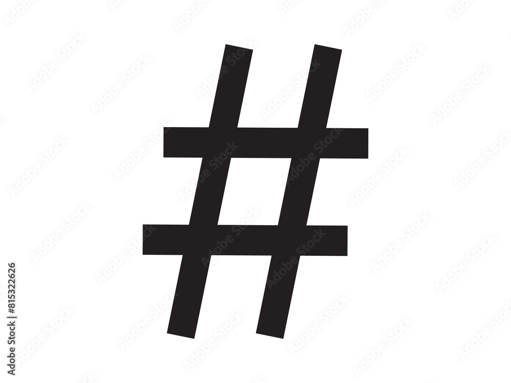 Obraz premium Hashtag icon design illustration.