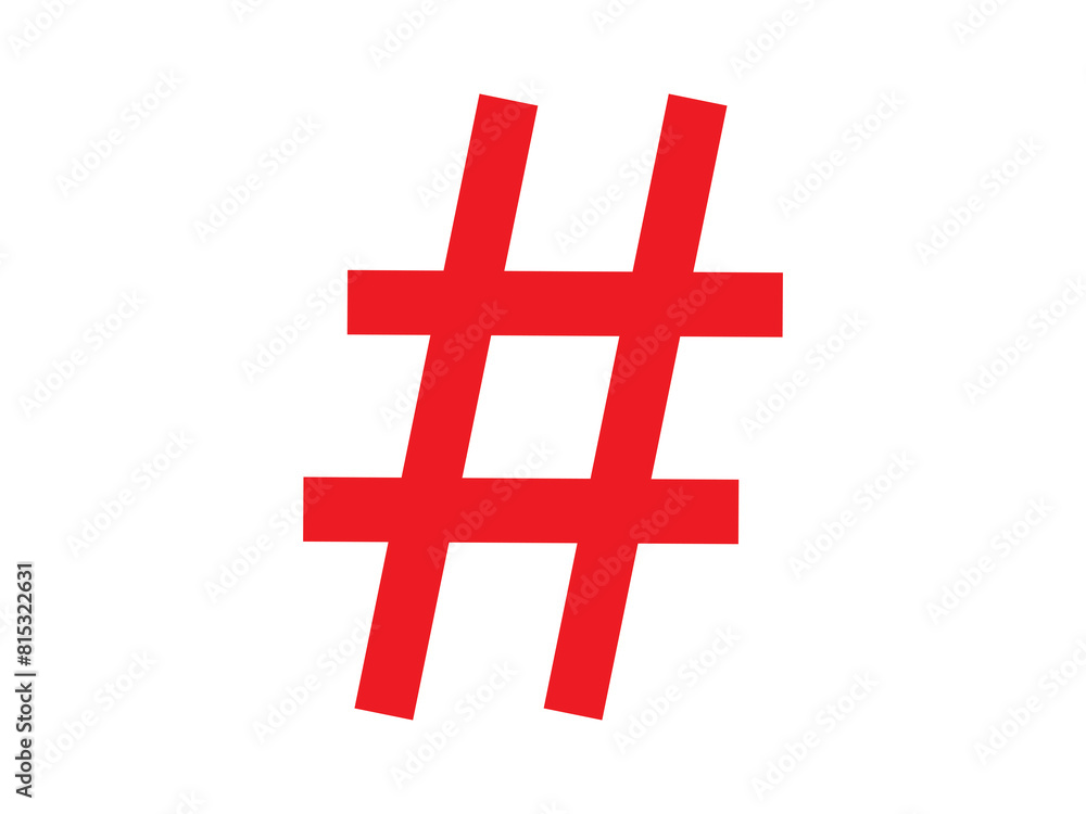 Fototapeta premium Hashtag icon design illustration.