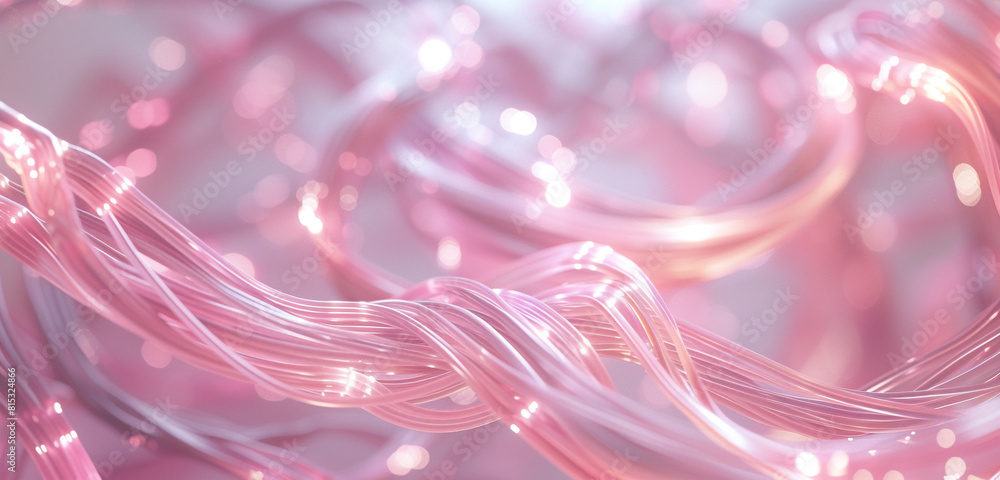 Magenta lines intricately connect various elements in a high-tech logistics network.