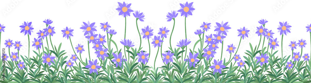 purple flowers border purple flowers border