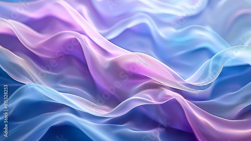 abstract background with blue purple silk waves © Hungarian