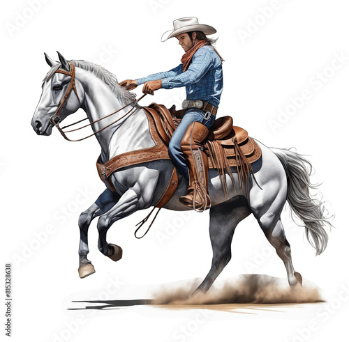 cowboy riding horse
