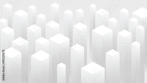 A vector isometric illustration of a white city seamless tile street buildings