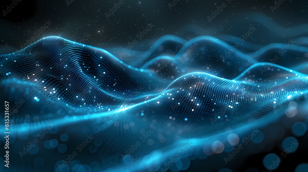 Digital technology black and blue glare curve poster background Digital technology black and blue glare curve poster background