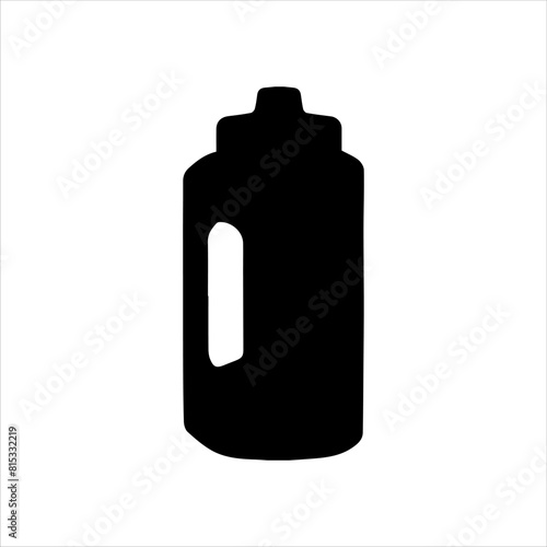 3000 bLarge water bottle silhouette icon vector illustration isolated on white background