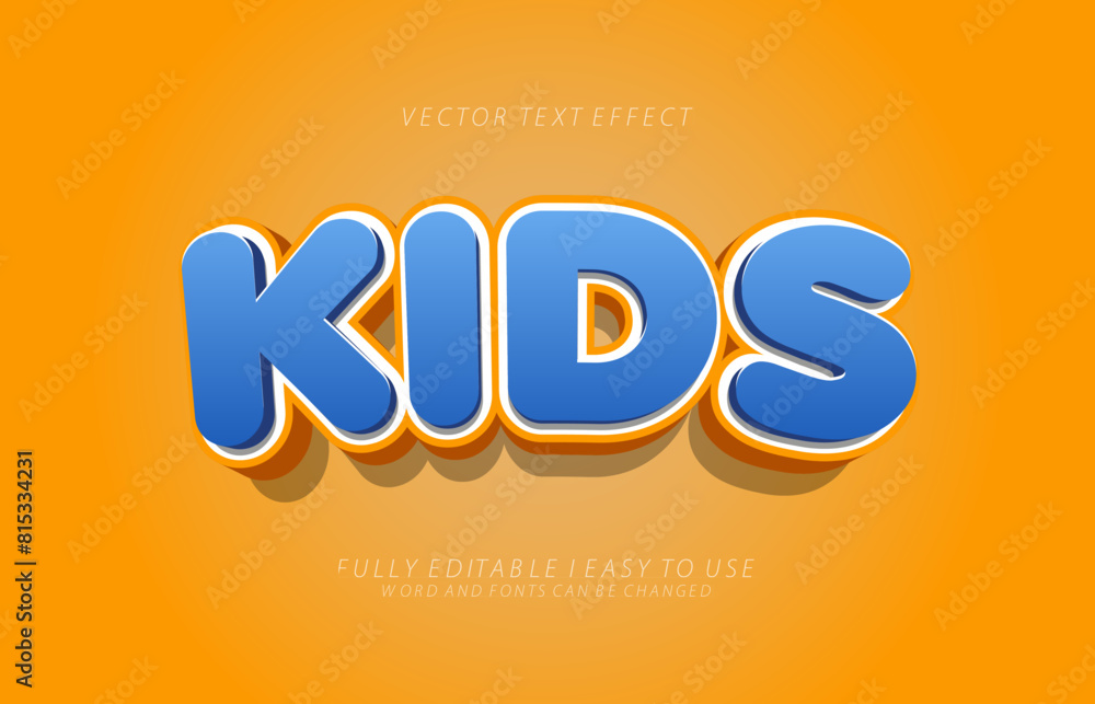 3d editable kids text style effect 3d editable kids text style effect