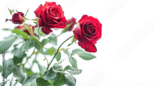 Red roses isolated on a white background © AkuAku