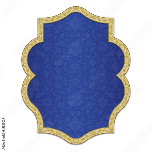 Luxury blue title frame