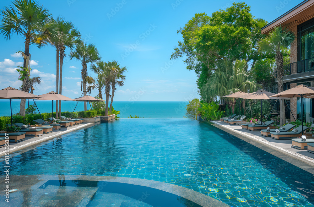 Obraz premium pool in tropical resort