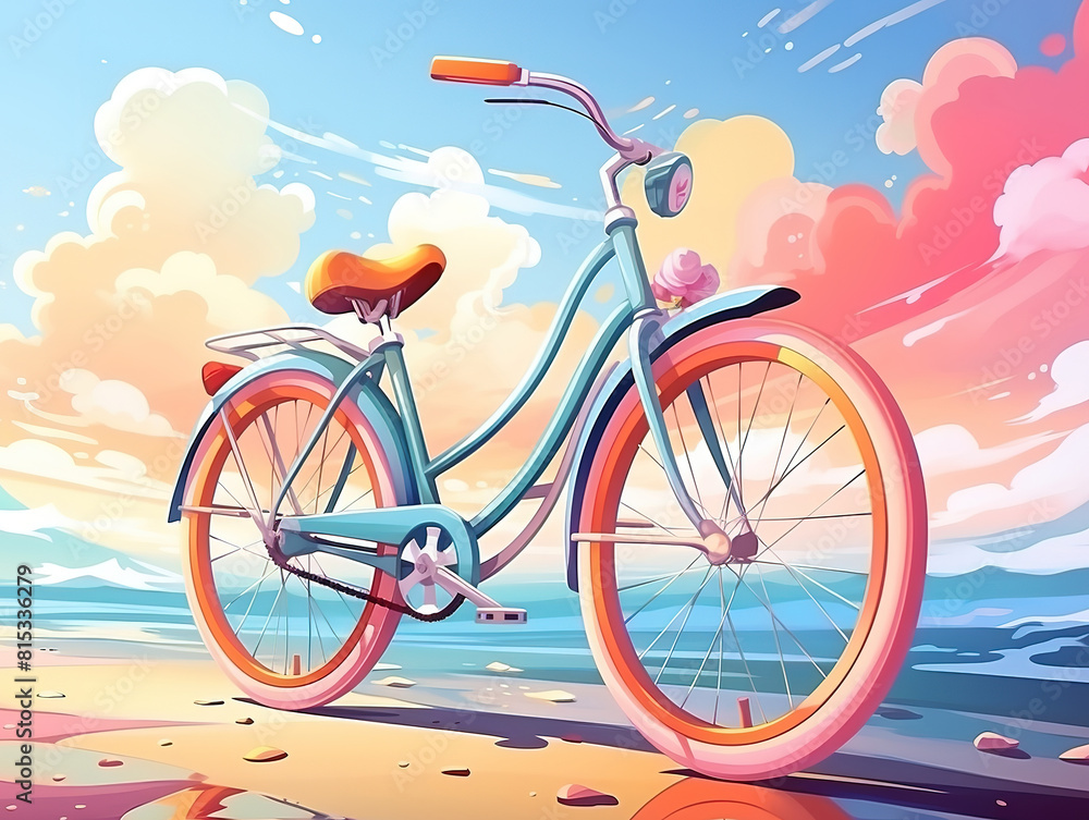 Fototapeta premium International Day of Bicycle World Bicycle Day Bicycle with nature