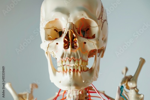 Explore the complexity of skeletal structures in a unique and abstract way , super realistic photo
