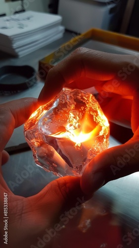 It has a high melting point of 931 degrees Celsius, super realistic photo