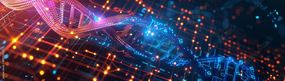 Genetic algorithms in technology flat design top view AI advancements theme animation Splitcomplementary color scheme Genetic algorithms in technology flat design top view AI advancements theme animation Splitcomplementary color scheme