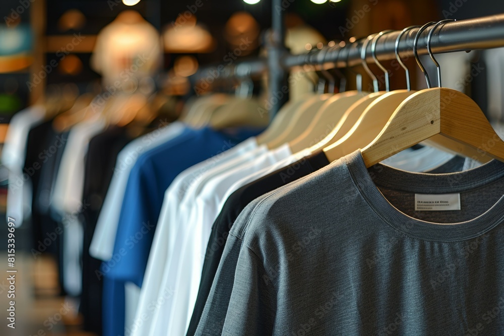 A rack of clothes with a variety of colors and styles A rack of clothes with a variety of colors and styles