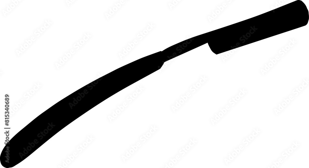 Straight razor silhouette icon logo vector illustration isolated on white background Straight razor silhouette icon logo vector illustration isolated on white background
