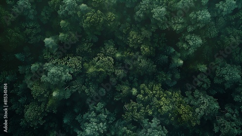 Green natural forest aerial view Environment concept : Generative AI © The Little Hut