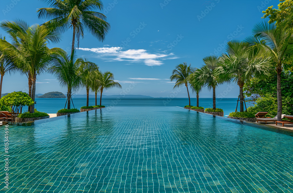 pool in tropical resort