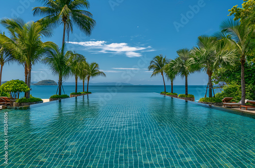 pool in tropical resort