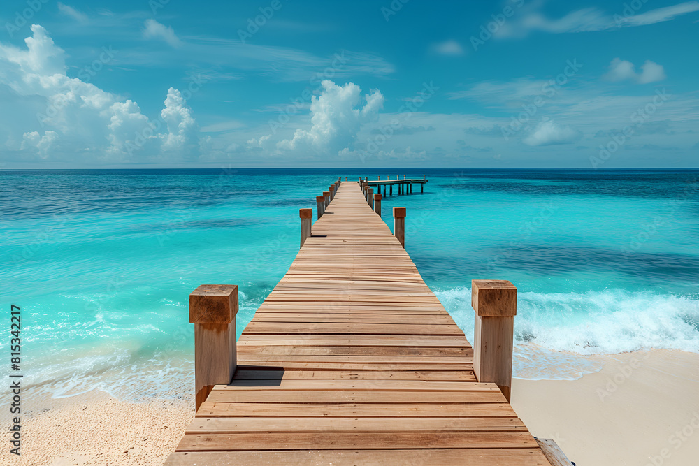 wooden pier on the beach