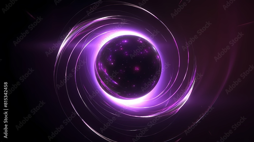 Digital technology purple black universe planet poster background