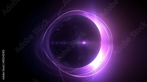 Digital technology purple black universe planet poster background