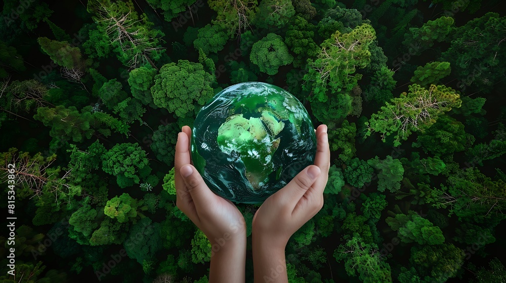 Aerial top view green forest with earth Green planet in your hands Save Earth Texture of forest view from above ecosystem and healthy environment : Generative AI Aerial top view green forest with earth Green planet in your hands Save Earth Texture of forest view from above ecosystem and healthy environment : Generative AI