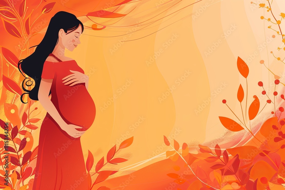 illustration of a pregnant woman illustration of a pregnant woman