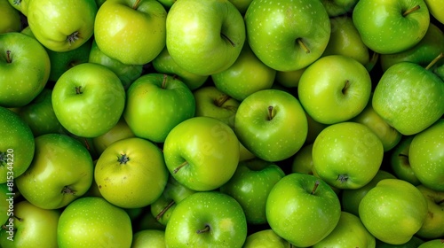 Green Apple Background, pile of green apples