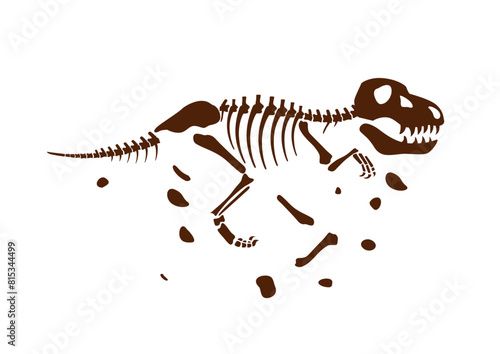 FOSIL DE DINOSAURIO MATERIAL DIDACTICO VECTORIZADO