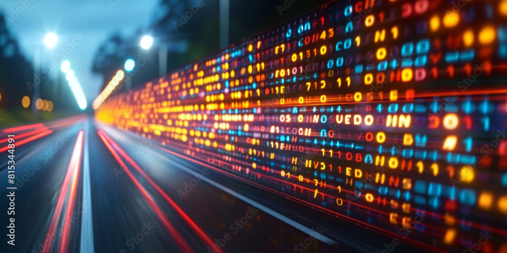 Fototapeta premium Abstract background of technology, global data transfer