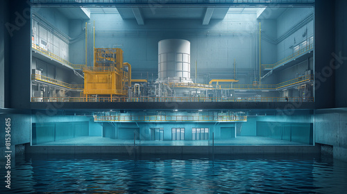 Decommissioning Plans: Create a visual representation of a nuclear reactor's decommissioning plan, highlighting safe and environmentally friendly methods for retiring old reactors. 