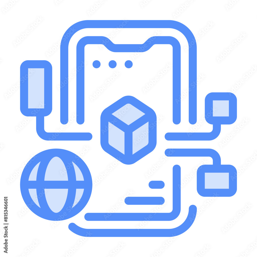 Smartphone Icon With Linear Color Style Smartphone Icon With Linear Color Style