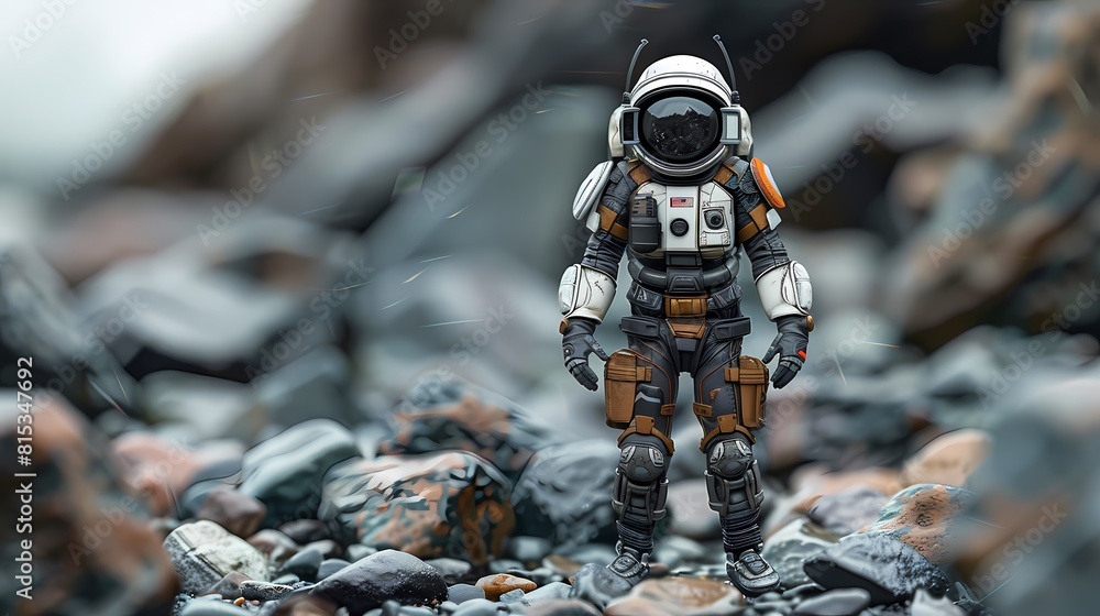 Digital technology astronaut on the moon poster background Digital technology astronaut on the moon poster background
