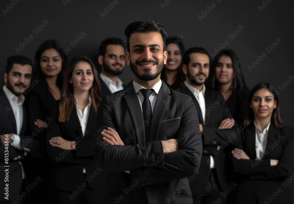 Group of arabic businessmen or corporate people standing for a photo Group of arabic businessmen or corporate people standing for a photo