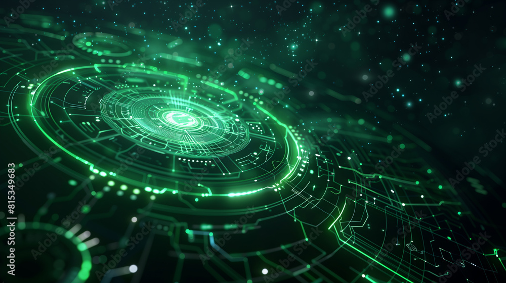 Futuristic Green Circuit Board Design Futuristic Green Circuit Board Design
