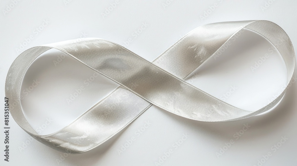 A silver ribbon representing awareness for Parkinson s disease brain cancer Schizophrenia Sciatic Pain brain disorders or disabilities and stalking is prominently featured against a crisp w A silver ribbon representing awareness for Parkinson s disease brain cancer Schizophrenia Sciatic Pain brain disorders or disabilities and stalking is prominently featured against a crisp w