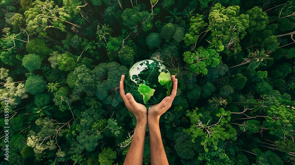 Aerial top view green forest with earth Green planet in your hands Save Earth Texture of forest view from above ecosystem and healthy environment : Generative AI Aerial top view green forest with earth Green planet in your hands Save Earth Texture of forest view from above ecosystem and healthy environment : Generative AI