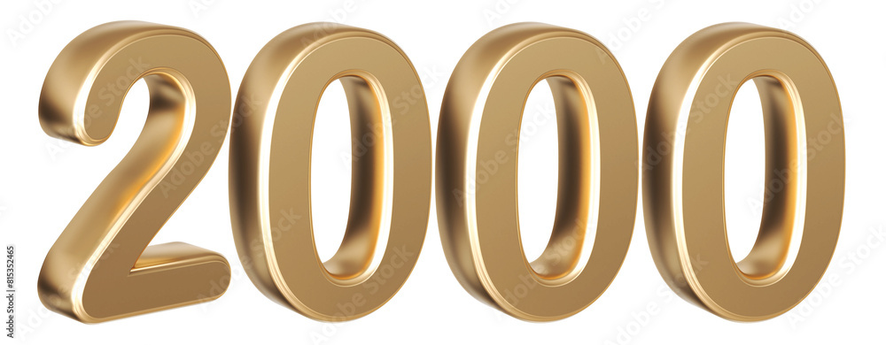 2K Follower Gold 3D Number 2K Follower Gold 3D Number