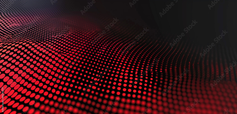 Dynamic red, black halftone dots bold. Dynamic red, black halftone dots bold.