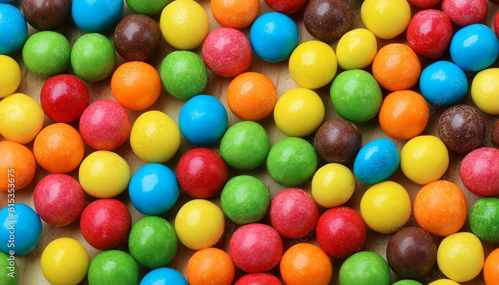 Brightly colored gum balls laying flat, background Brightly colored gum balls laying flat, background