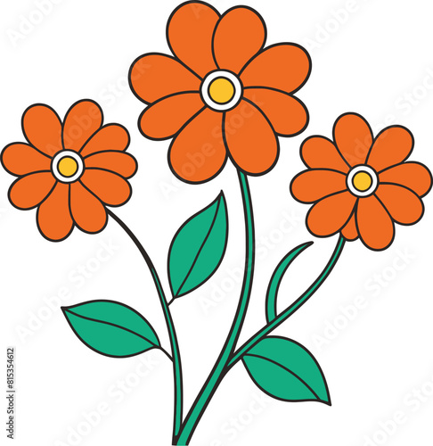 Wallpaper Mural Flowers vector illustration clip art Torontodigital.ca