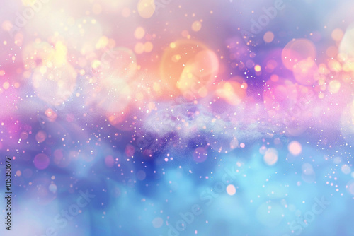 Abstract banner with blurred bokeh effect. They come in a rainbow of pastel purples  blues  golden yellows  silvery whites  and light pinks. The bokeh effect is blended smoothly