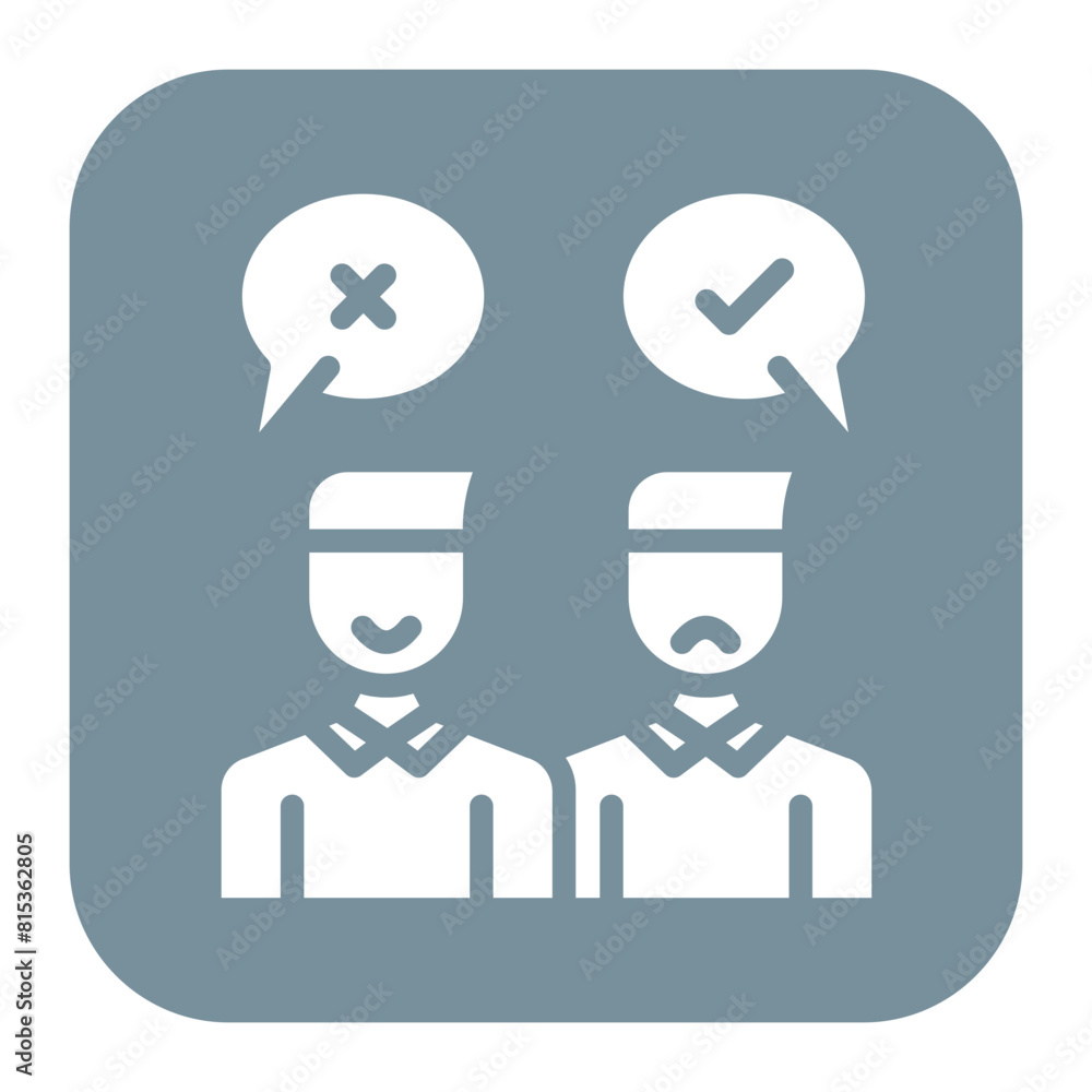 Disagreement icon vector image. Can be used for Generation Gap.