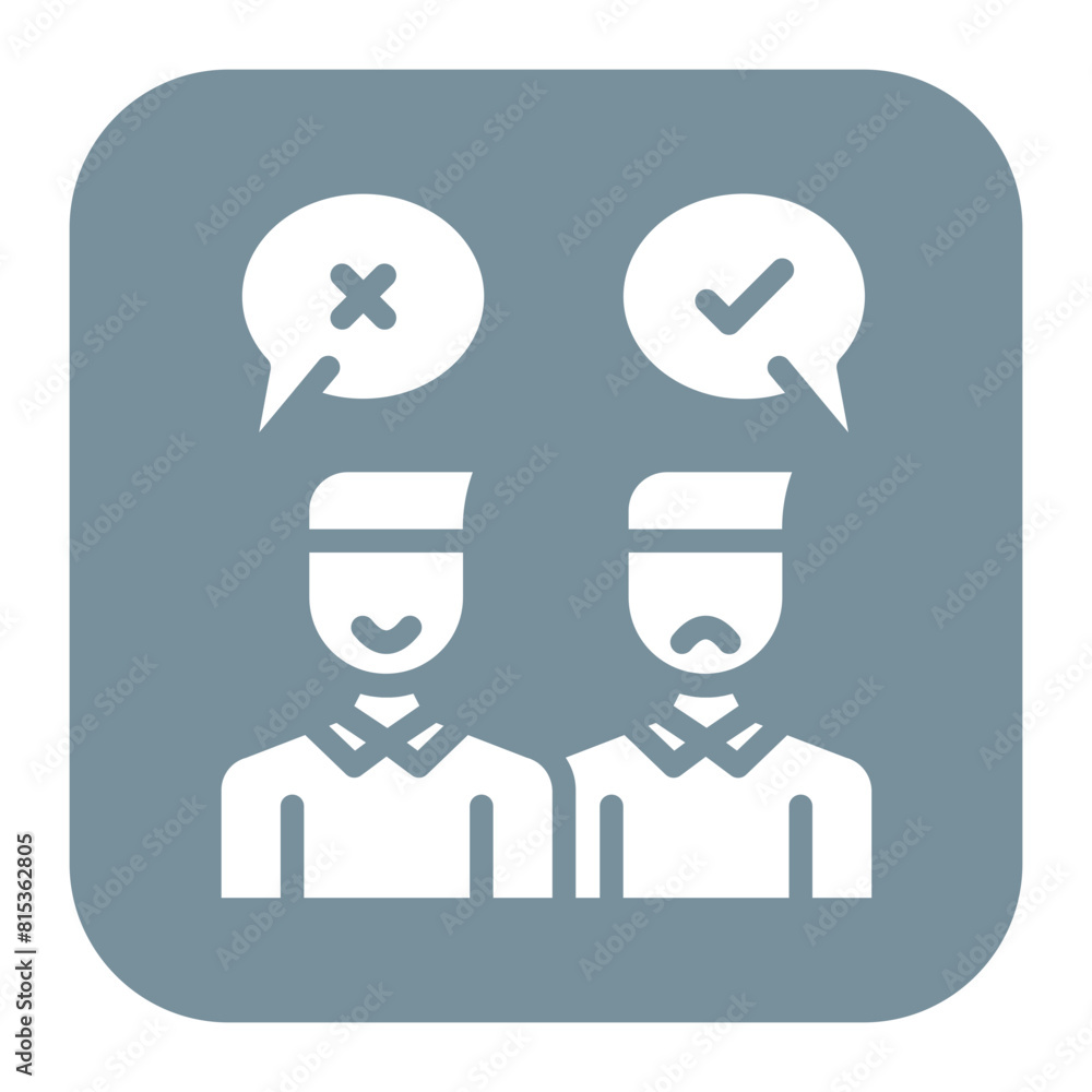 Disagreement icon vector image. Can be used for Generation Gap. Disagreement icon vector image. Can be used for Generation Gap.