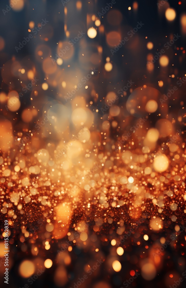 Golden Sparkle Shower on Dark Background Golden Sparkle Shower on Dark Background
