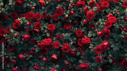 Background of stunning red roses