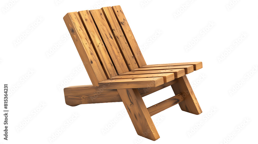 wood chair isolated on transparent background