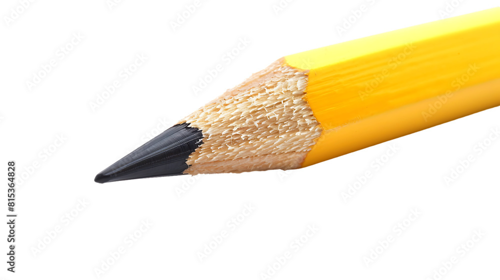 Fototapeta premium Yellow Pencil isolated on transparent background