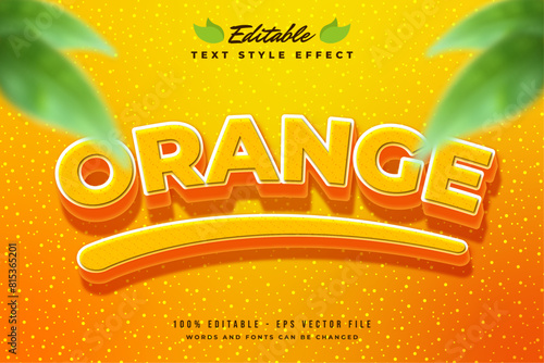 Text effect orange