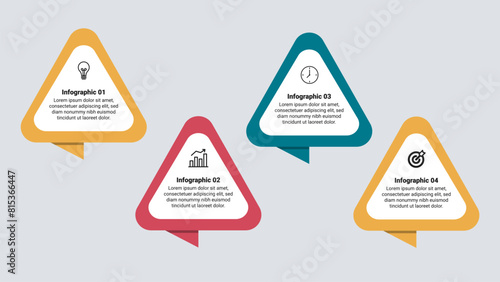 Vector infographic design template with 4 options or steps